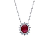 Collana Babila Milano Donna Colore in Oro bianco Rubino 0.80 Ct 216299 - 216299